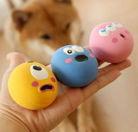 Yoinkin Emoji Monster Squeaky Ball ( 3-pack)