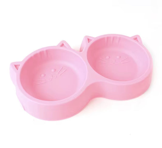 Yoinkin Cat-Ear Double Bowl Feeder