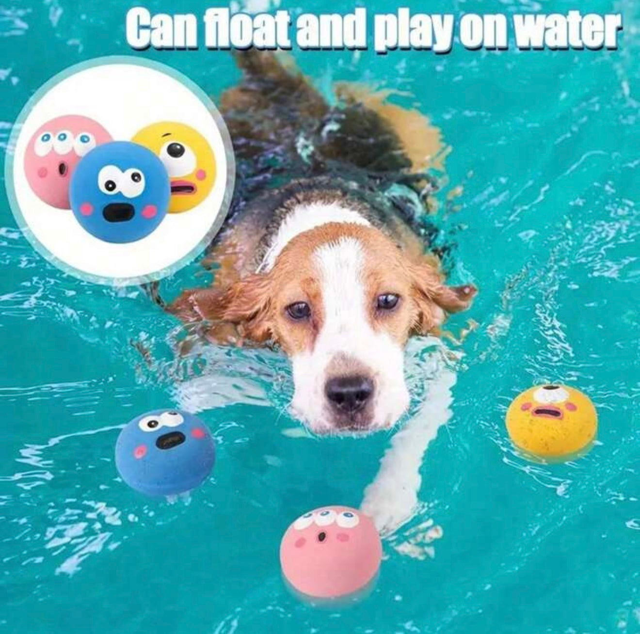 Yoinkin Emoji Monster Squeaky Ball ( 3-pack)