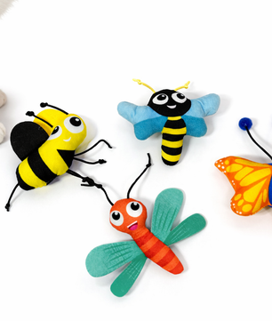 Yoinkin Cat Flying Bugs plush toys