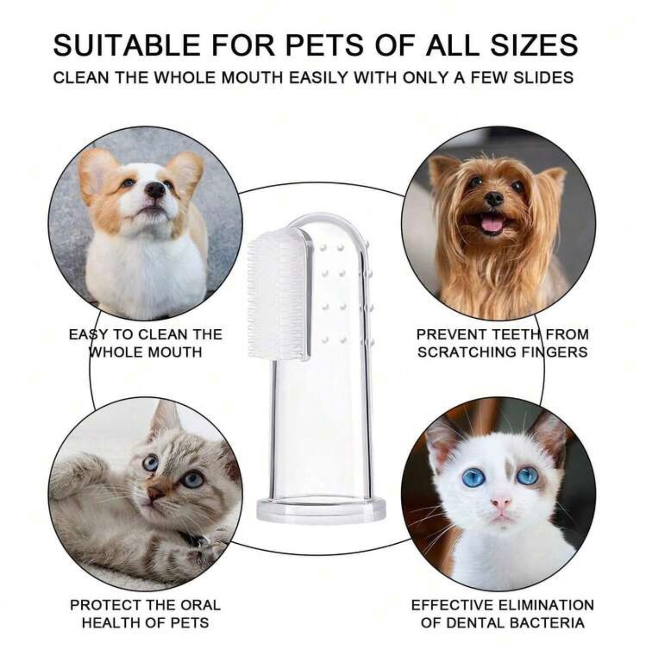 Yoinkin Clear Silicone Finger Toothbrush