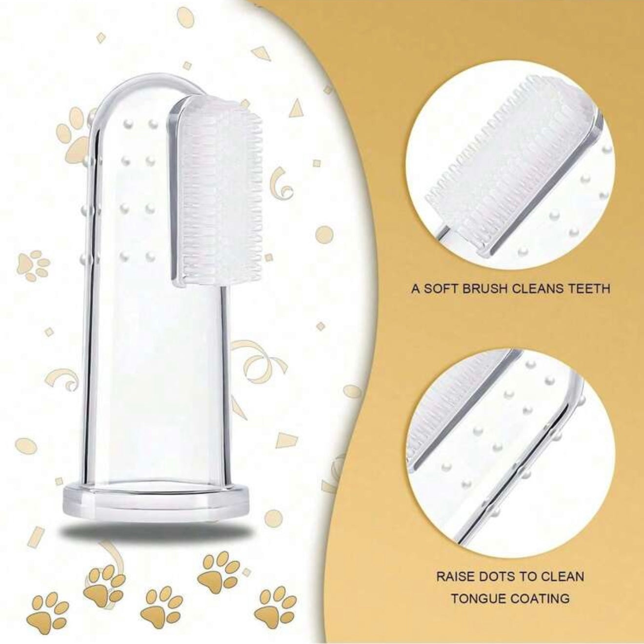 Yoinkin Clear Silicone Finger Toothbrush