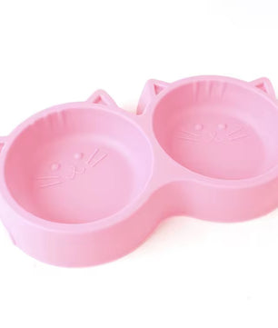 Yoinkin™ Cat-Ear Double Bowl Feeder