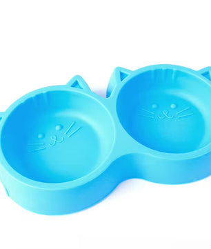 Yoinkin™ Cat-Ear Double Bowl Feeder