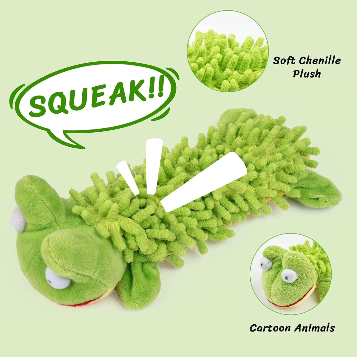Yoinkin Squeaky No Fluff Animal Toy