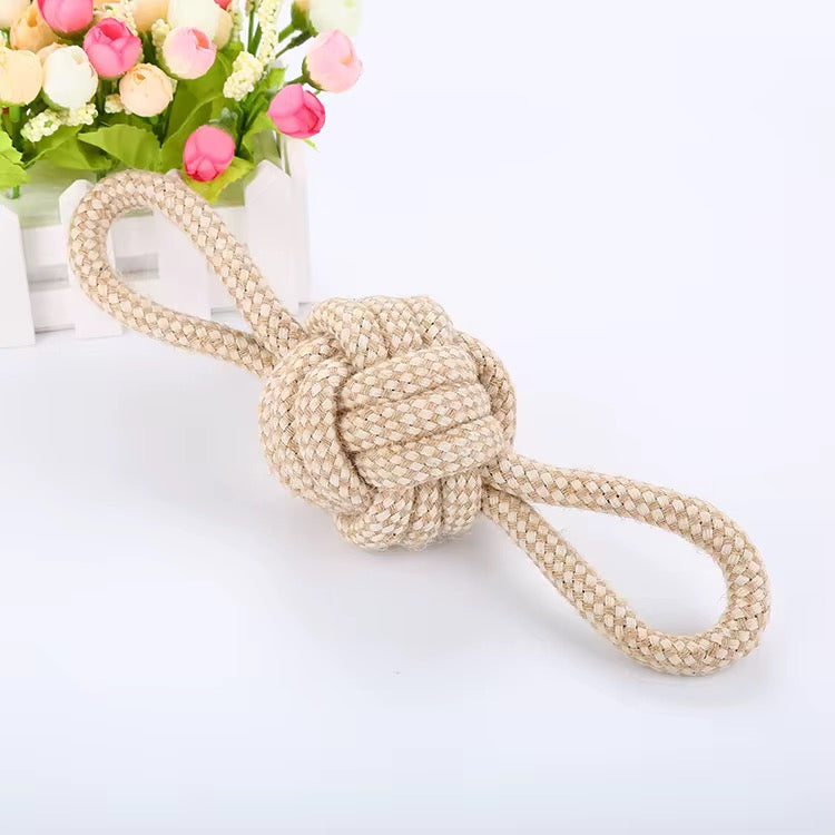 Yoinkin Natural Rope Knot Toy