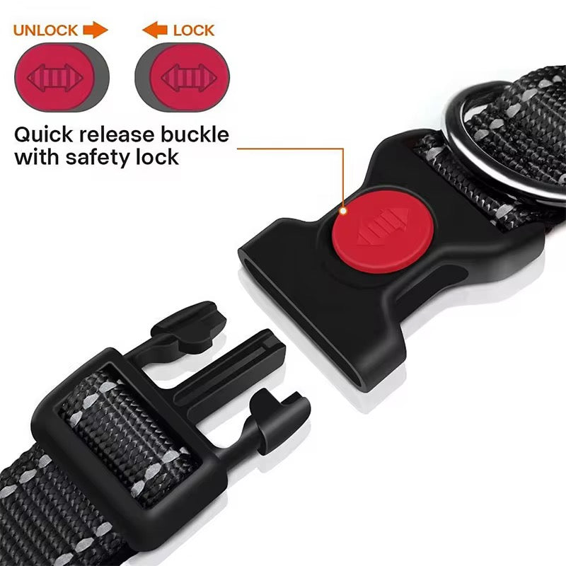 Yoinkin™ Reflective Adjustable Pet Collar – Soft Nylon Safety Collar